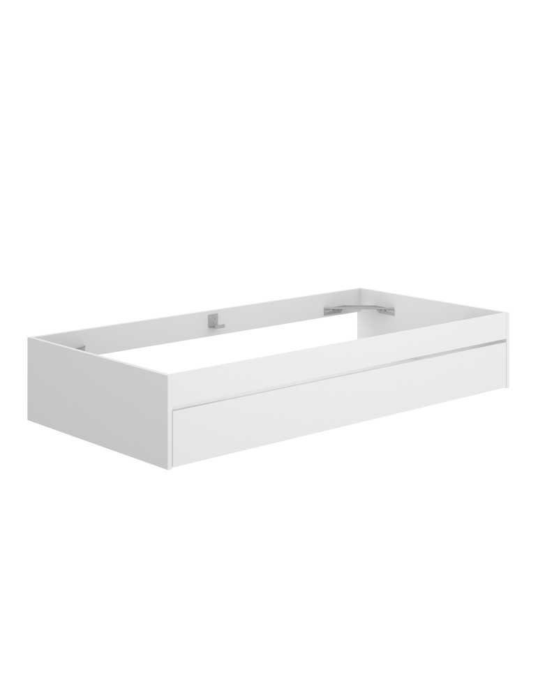 Base cama dormitorio LAGO DEKIT 90x190 + arrastre blanco