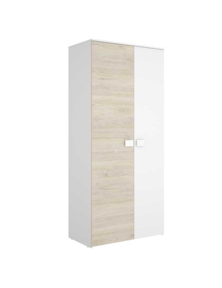 Armario dormitorio DINA DEKIT 2 puertas blanco/natural