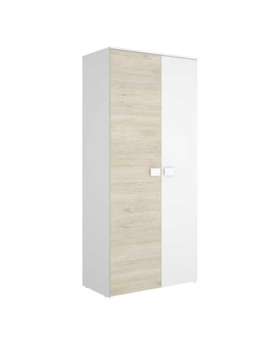 Armario dormitorio DINA DEKIT 2 puertas blanco/natural