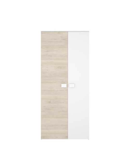 Armario dormitorio DINA DEKIT 2 puertas blanco/natural