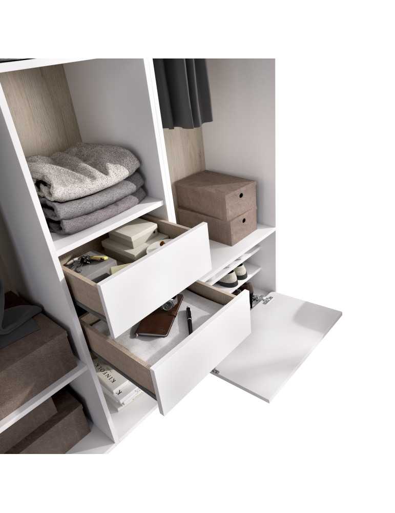 Conjunto dormitorio SUIT 2 DEKIT blanco/natural