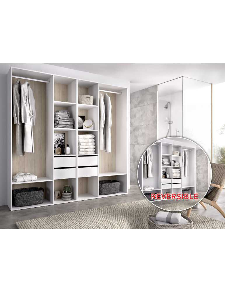 Conjunto dormitorio SUIT 3 DEKIT blanco/natural