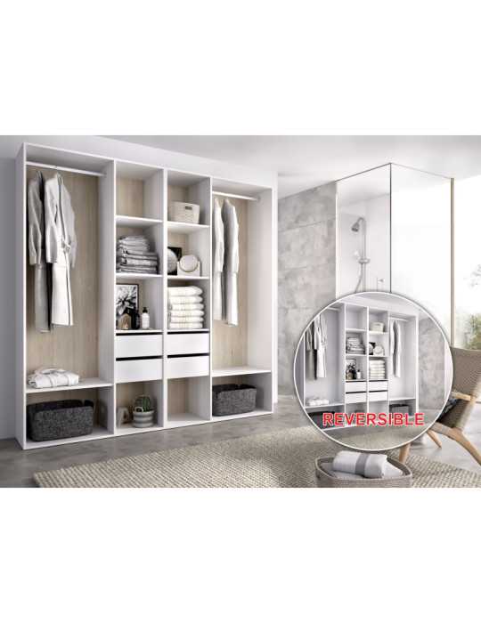 Conjunto dormitorio SUIT 3 DEKIT blanco/natural