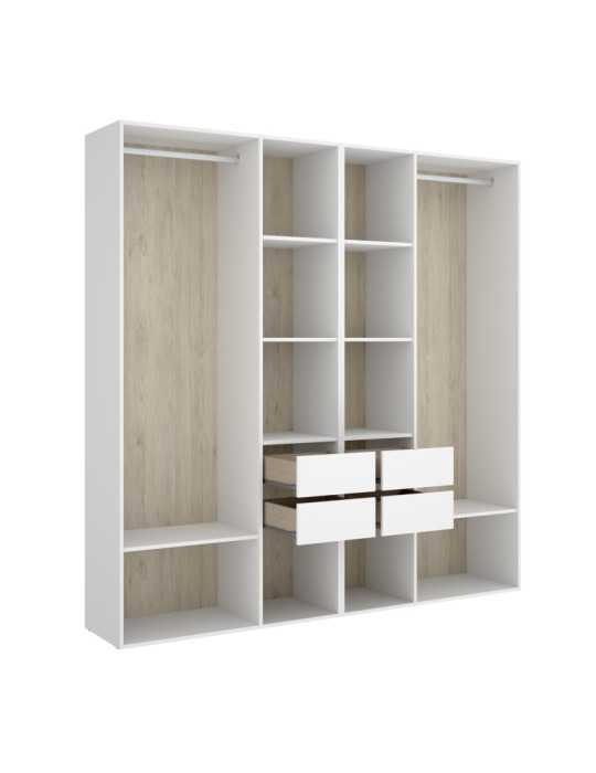 Conjunto dormitorio SUIT 3 DEKIT blanco/natural
