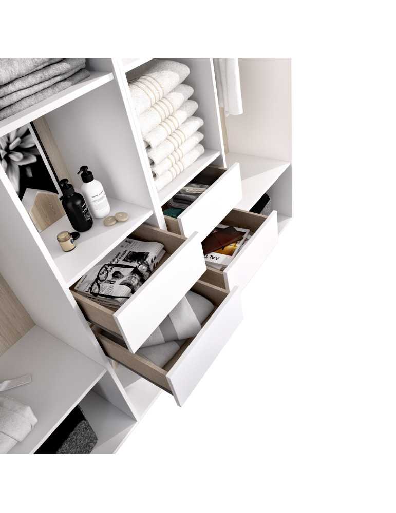 Conjunto dormitorio SUIT 3 DEKIT blanco/natural