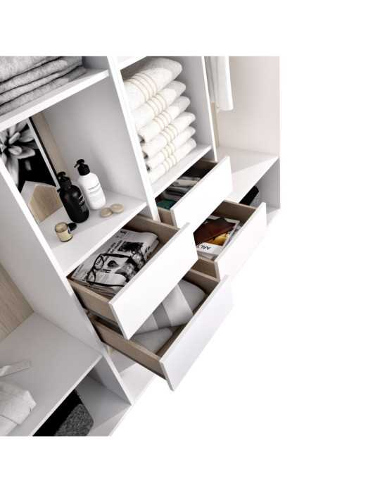 Conjunto dormitorio SUIT 3 DEKIT blanco/natural
