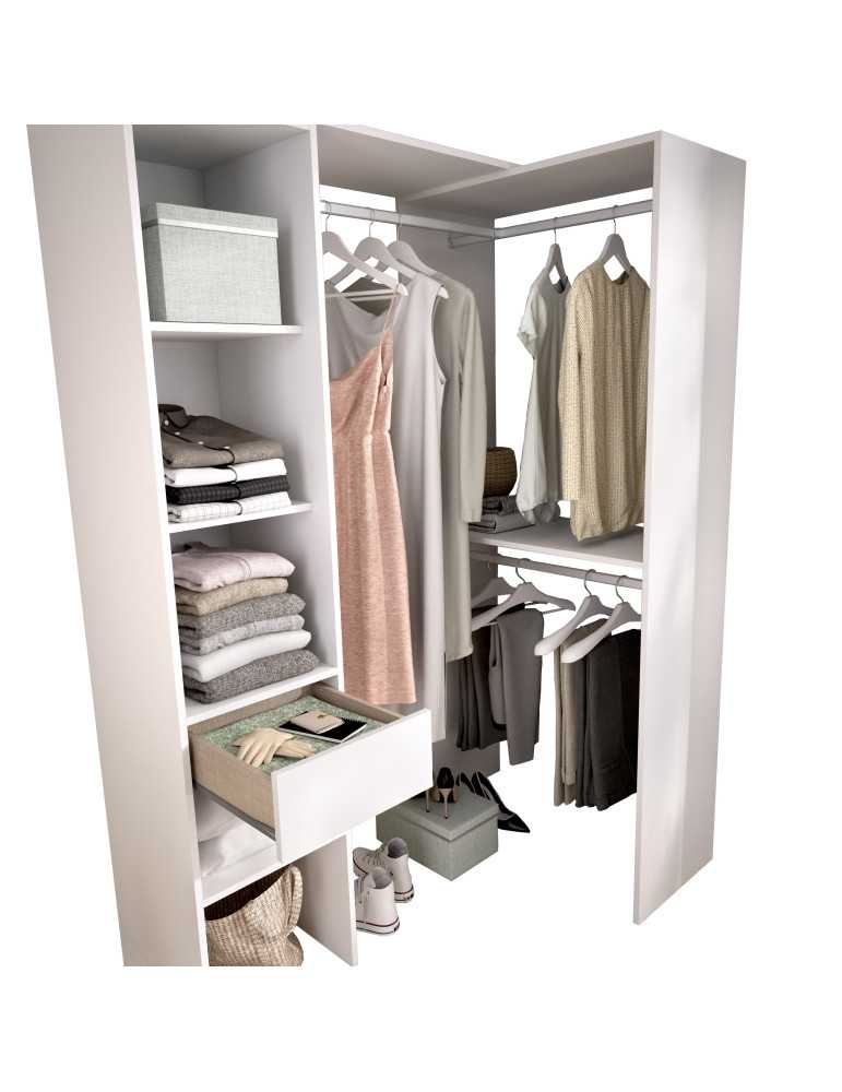 Vestidor doble SUIT DEKIT montaje lineal o rincon blanco