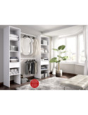 Vestidor doble SUIT DEKIT 2 columnas y dos cajones blanco