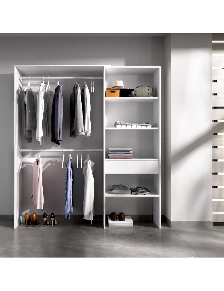 Conjunto vestidor dormitorio SUIT DEKIT 1 cajon blanco