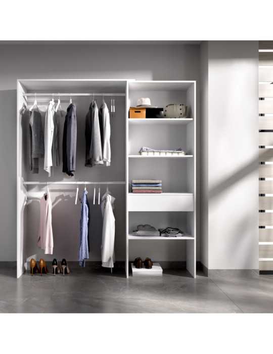 Conjunto vestidor dormitorio SUIT DEKIT 1 cajon blanco