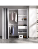 Conjunto vestidor dormitorio SUIT DEKIT 1 cajon y cortina blanco