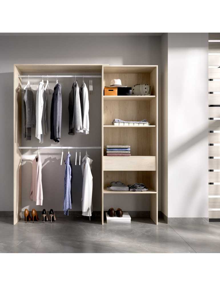 Conjunto vestidor dormitorio SUIT DEKIT 1 cajon natural