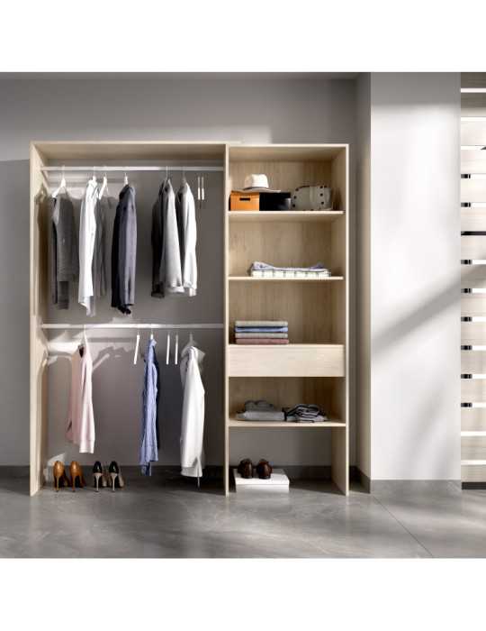 Conjunto vestidor dormitorio SUIT DEKIT 1 cajon natural