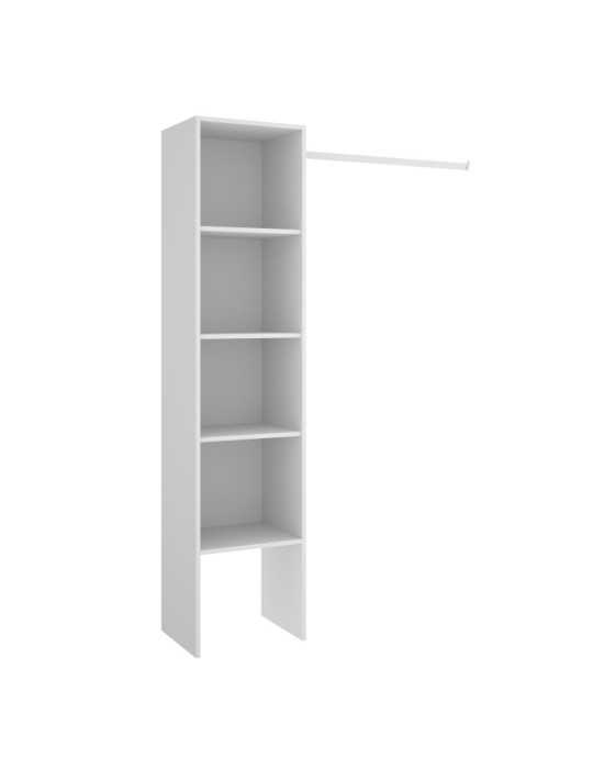 Conjunto vestidor dormitorio SUIT DEKIT 1 columna + 1 barra blanco