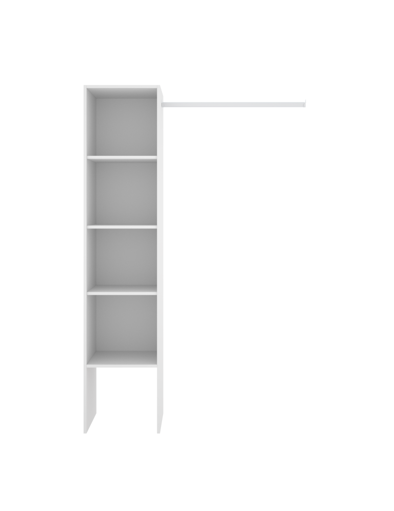 Conjunto vestidor dormitorio SUIT DEKIT 1 columna + 1 barra blanco
