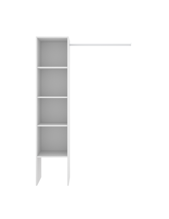 Conjunto vestidor dormitorio SUIT DEKIT 1 columna + 1 barra blanco