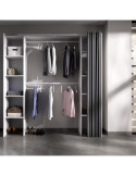 Conjunto vestidor dormitorio SUIT DEKIT con cortina blanco
