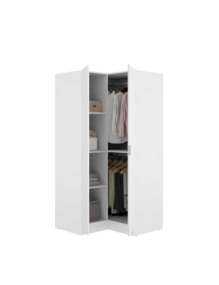 Armario dormitorio ESSEN DEKIT rincon con puertas blanco