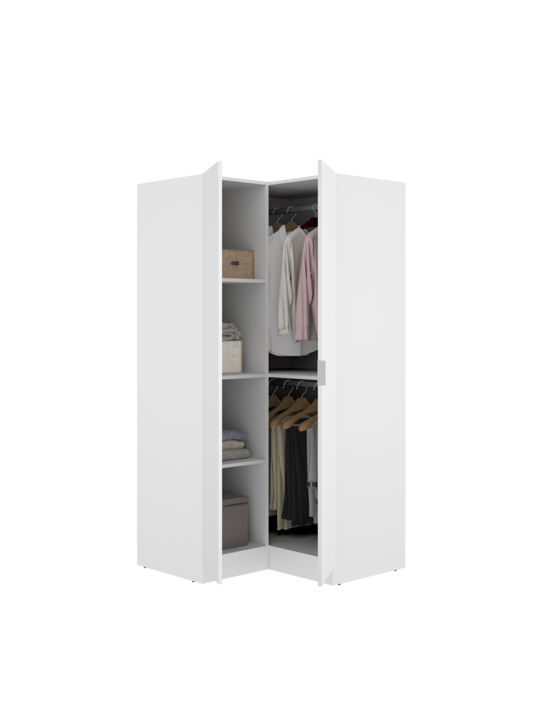 Armario dormitorio ESSEN DEKIT rincon con puertas blanco