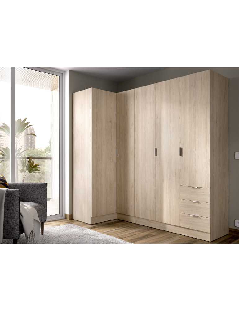 Armario vestidor dormitorio ESSEN DEKIT rincon 3 natural