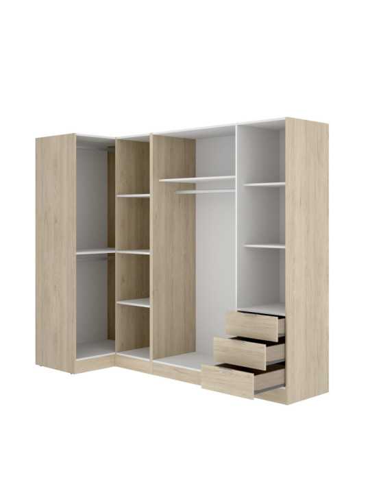 Armario vestidor dormitorio ESSEN DEKIT rincon 3 natural
