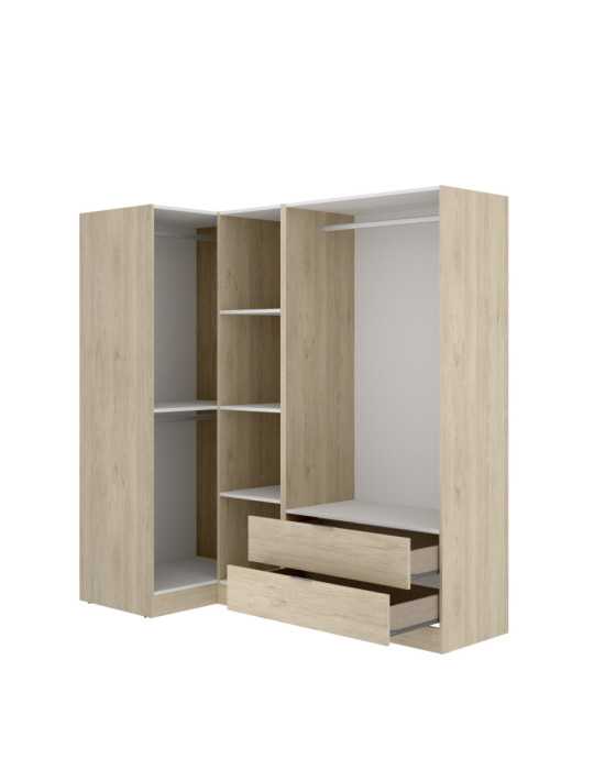 Armario vestidor dormitorio ESSEN DEKIT rincon 2 natural