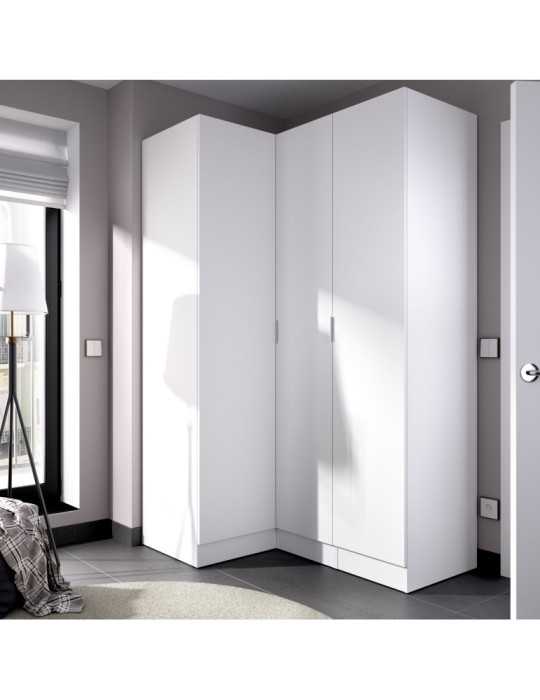 Armario vestidor dormitorio ESSEN DEKIT rincon 1 blanco