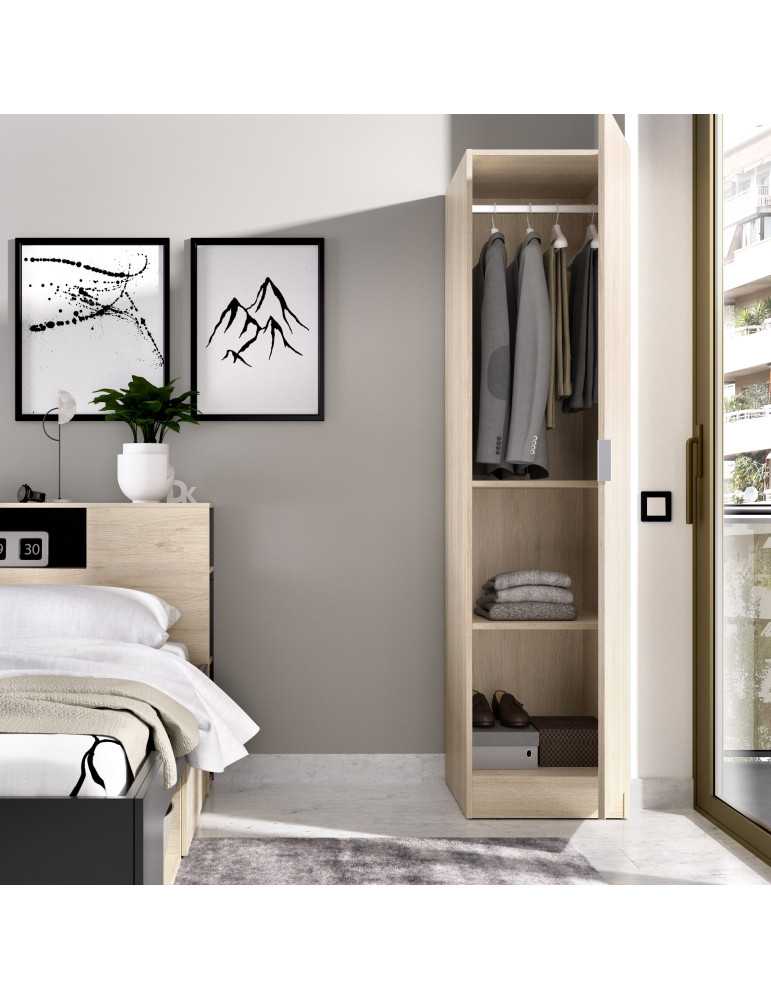 Armario vestidor dormitorio ESSEN DEKIT 2 puerta natural