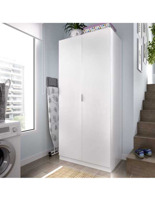 Armario vestidor dormitorio ESSEN DEKIT 2 puertas 80 blanco
