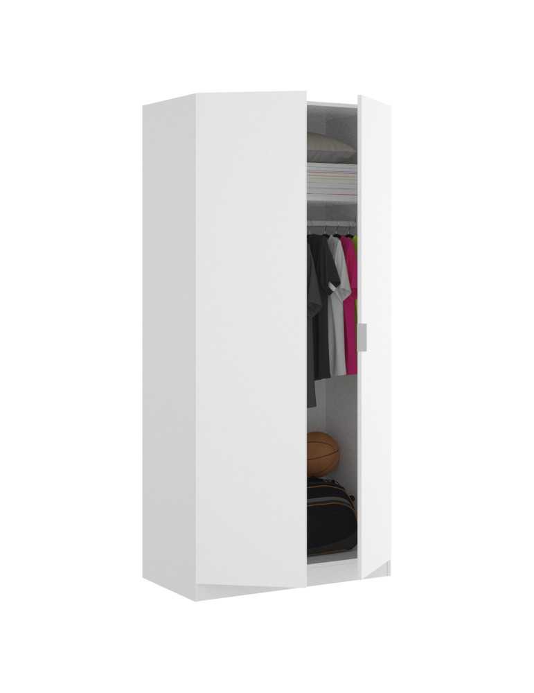 Armario vestidor dormitorio ESSEN DEKIT 2 puertas 80 blanco