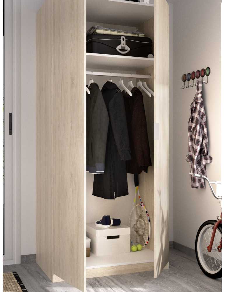 Armario vestidor dormitorio ESSEN DEKIT 3 puertas 80 natural