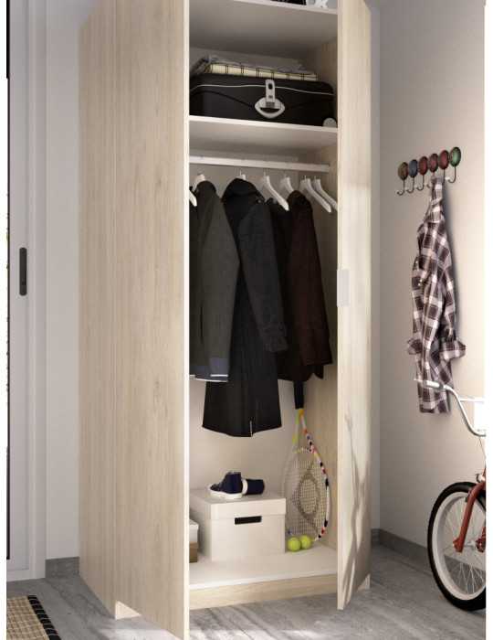 Armario vestidor dormitorio ESSEN DEKIT 3 puertas 80 natural
