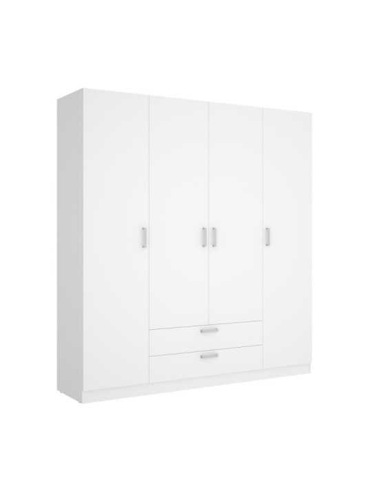 Armario vestidor dormitorio MAXI DEKIT 4 puertas + 2 cajones blanco