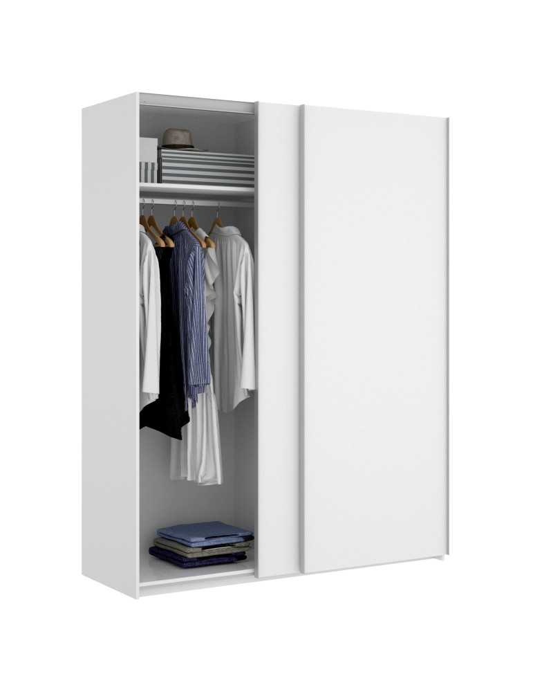 Armario vestidor dormitorio SLIDE DEKIT 2 puertas corredera 150 b. brillo