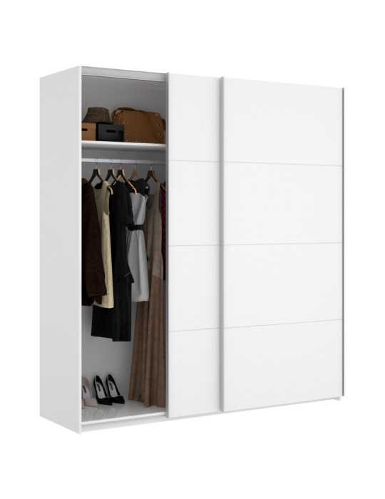 Armario vestidor dormitorio SLIDE DEKIT 2 puertas corredera 180 b. brillo