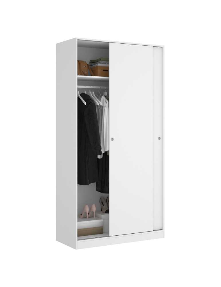 Armario vestidor dormitorio SLIDE DEKIT 2 puertas corredera plus 100 b. brillo