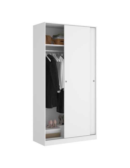 Armario vestidor dormitorio SLIDE DEKIT 2 puertas corredera plus 100 b. brillo