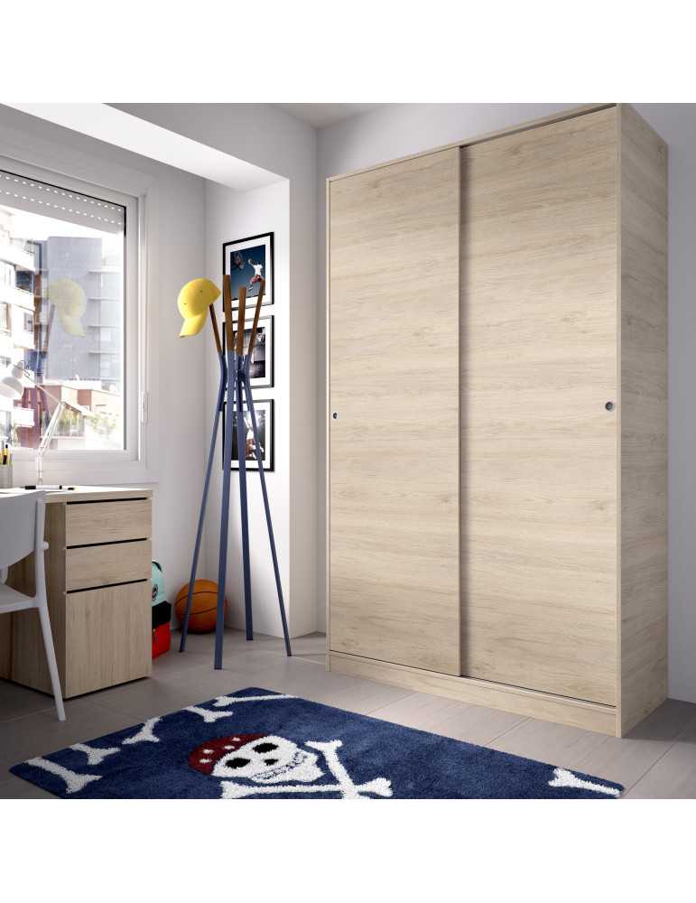 Armario vestidor dormitorio SLIDE DEKIT 2 puertas corredera plus 120 natural