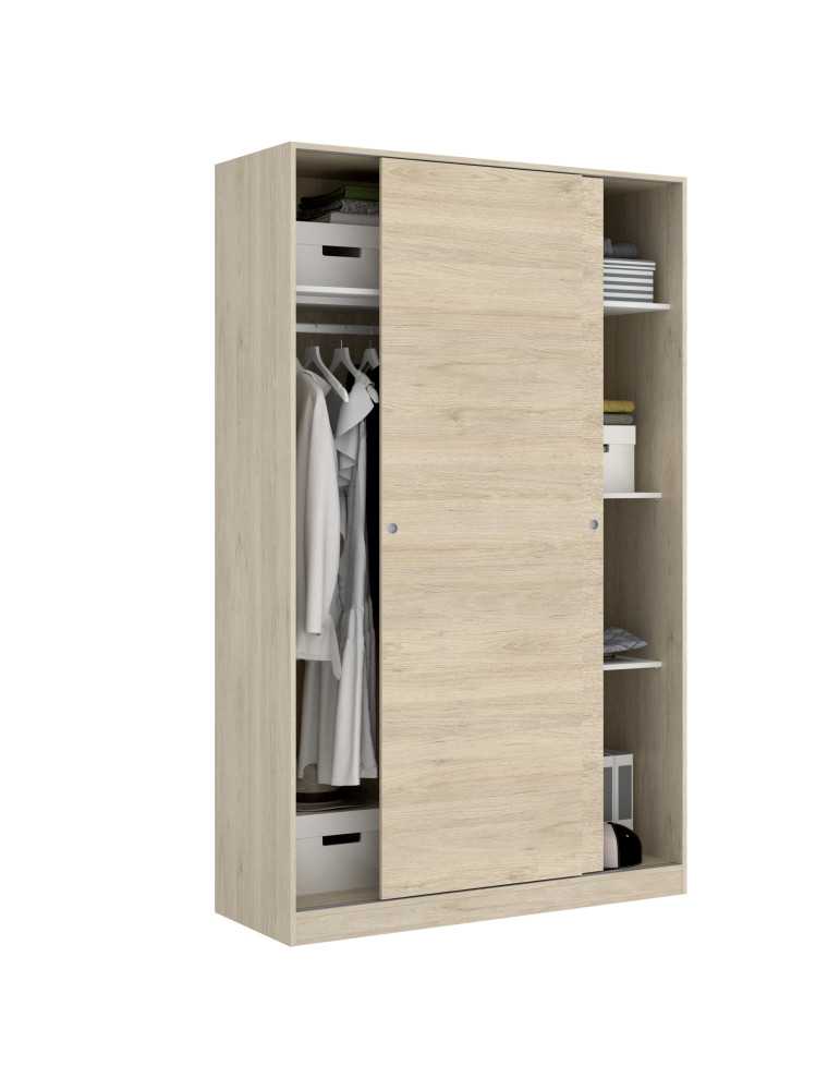 Armario vestidor dormitorio SLIDE DEKIT 2 puertas corredera plus 120 natural