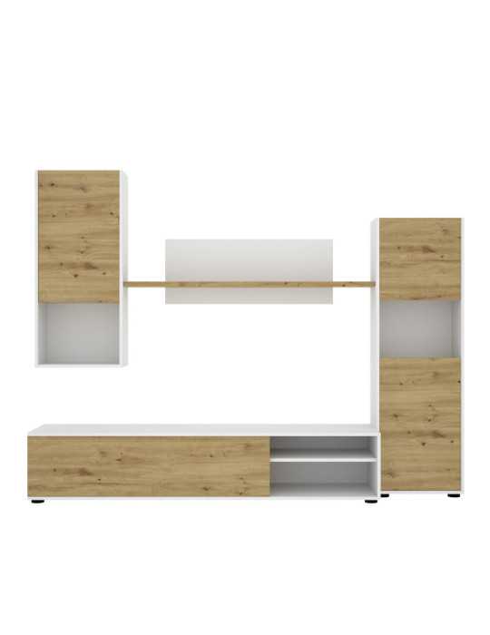 Mueble para salon LUKA DEKIT TV modular blanco/nordic