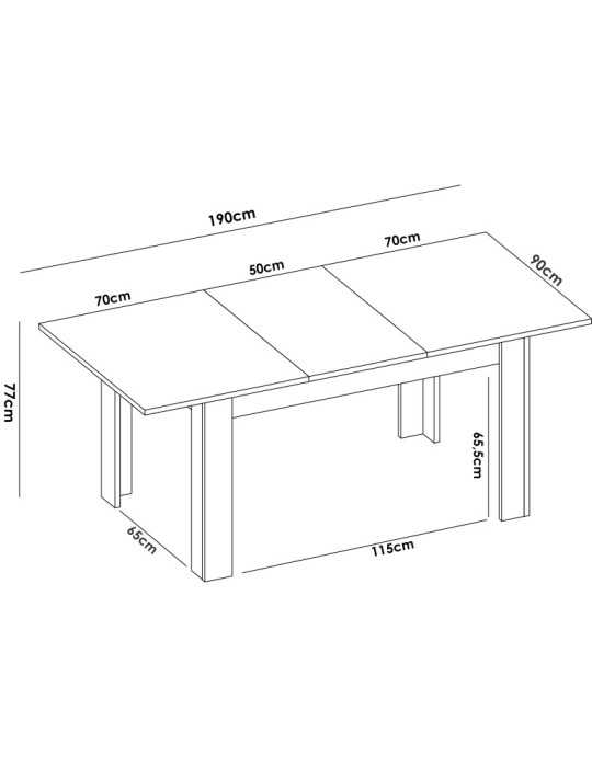 Mesa para comedor DINE DEKIT natural