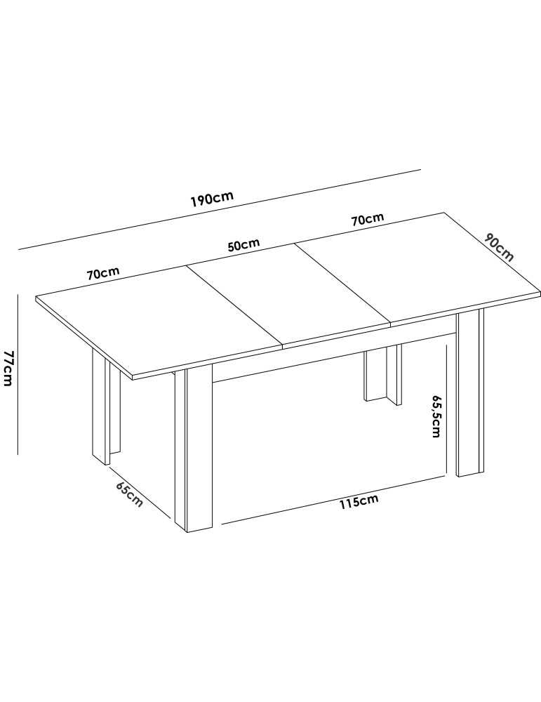 Mesa para comedor DINE DEKIT b. brillo