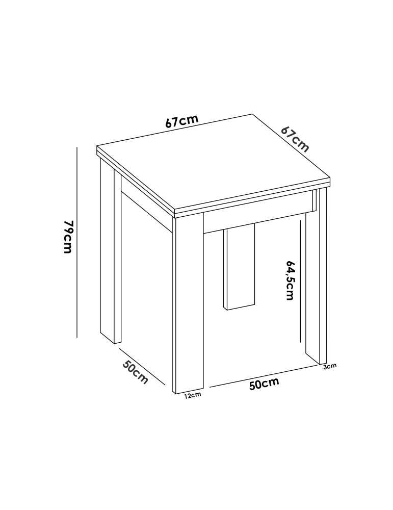 Mesa auxiliar BOK DEKIT blanco