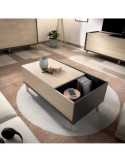 Mesas centro salon NESS DEKIT elevable grafito / natural