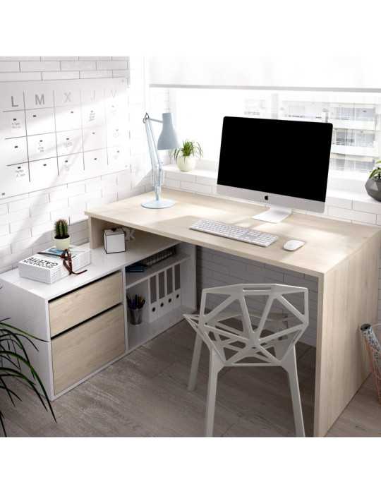 Mesa escritorio ROX DEKIT L natural / blanco