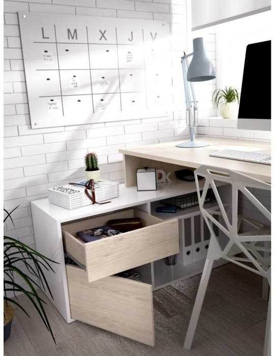 Mesa escritorio ROX DEKIT L natural / blanco