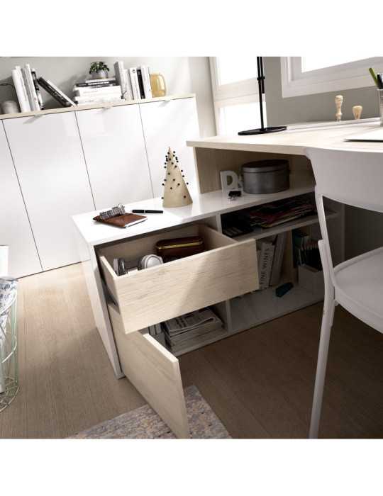 Mesa escritorio ROX DEKIT L natural / blanco