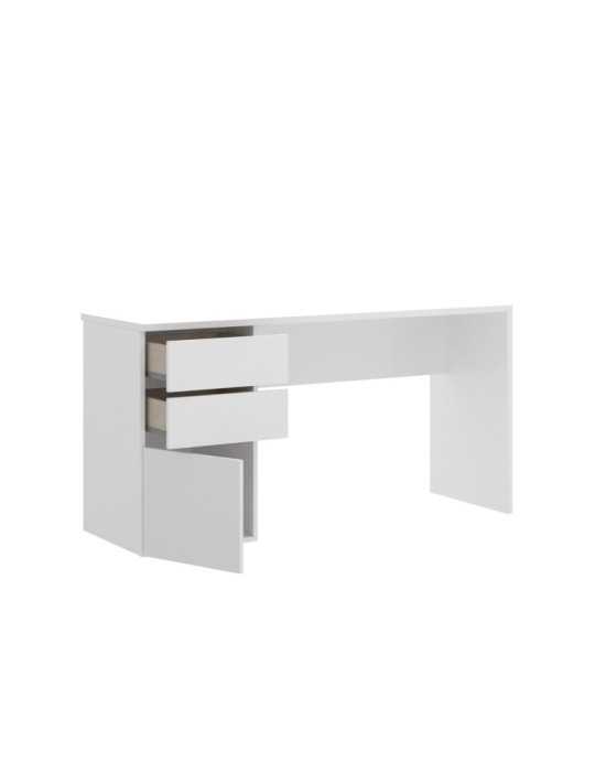 Mesa escritorio SHIRO DEKIT 2 cajones +1 puerta blanco