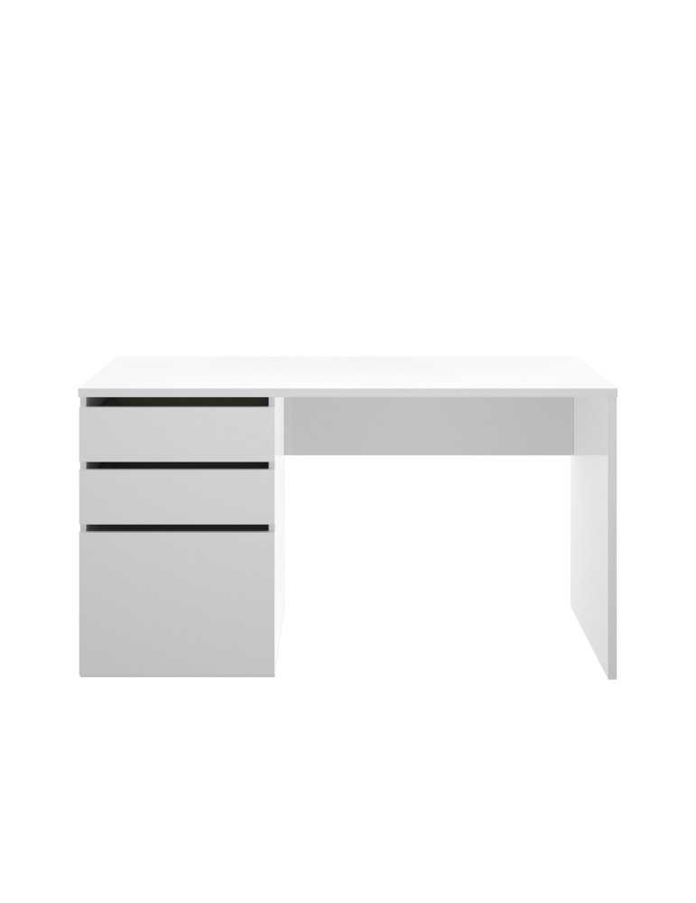 Mesa escritorio SHIRO DEKIT 2 cajones +1 puerta blanco