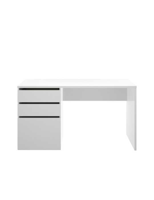 Mesa escritorio SHIRO DEKIT 2 cajones +1 puerta blanco